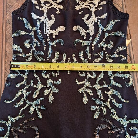 Sue Wong Nocturne Sequin Cocktail Dress NWOT Black Lined sz 10 Special Occasion - Picture 13 of 16
